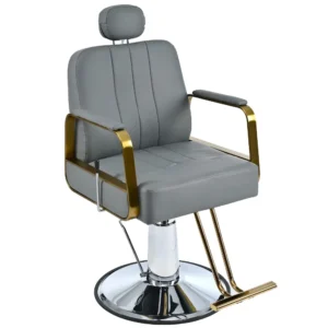 Barber Chair, Heavy Duty Salon Chair, Height Adjustable Hydraulic Barbershop Chair, 360° Rotation, Multi-Function Shampoo Chair